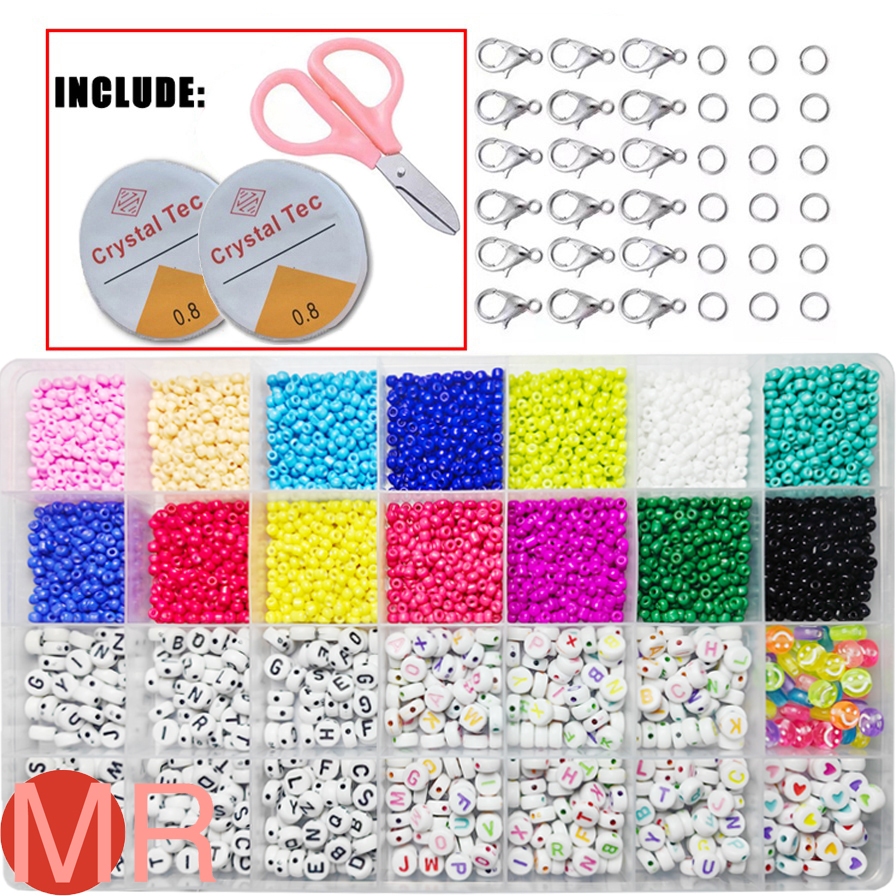 Mr Beads Kit with Lock Letter Beads and Heart Beads for Name Bracelet ...
