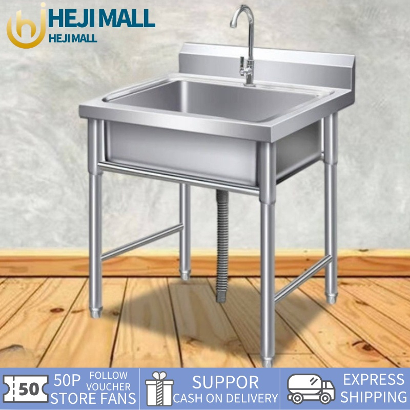 Stainless Steel Kitchen Sink Commercial Stainless Steel Single Sink Restaurant Vegetable Sink 6465