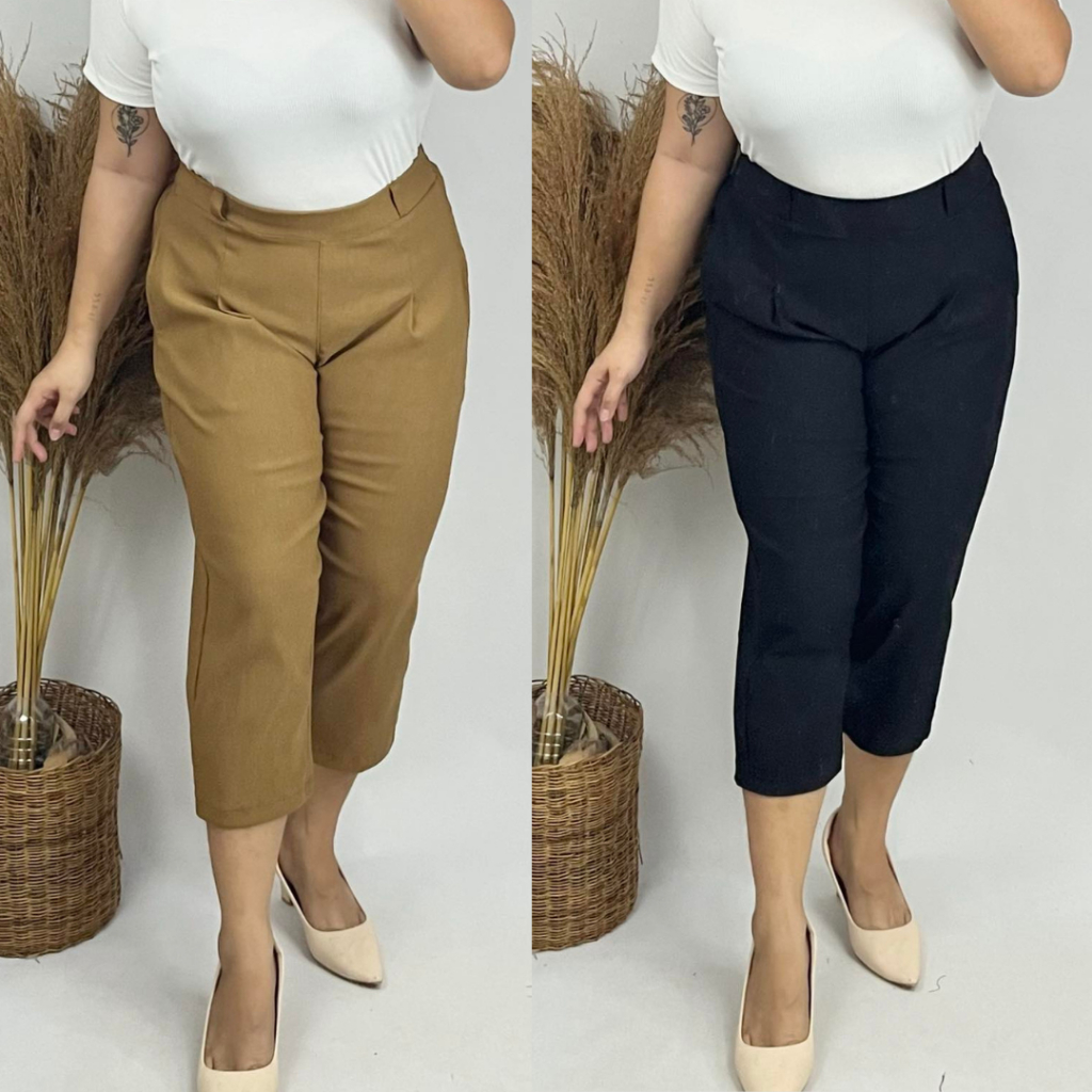 raileystore - CROPPED PEDAL WOVEN PANTS EXTRA PLUS SIZE | WAIST 32 ...