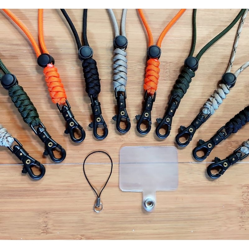 Paracord Keychain and ID Lace made with Cord Lock and Hook | Shopee ...