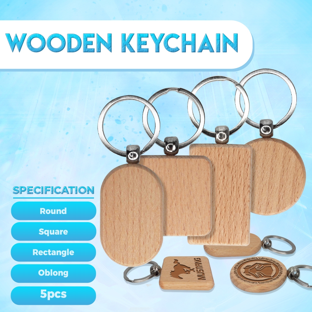 Plain Wooden Keychain for Laser Engraving Souvenirs and Giveaways Key ...