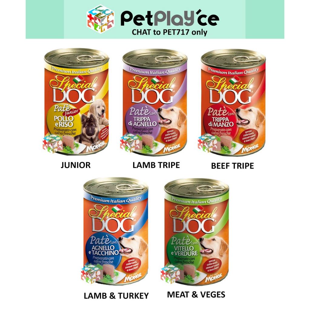 Special Dog Pate in Can Wet Dog Food 400g Monge