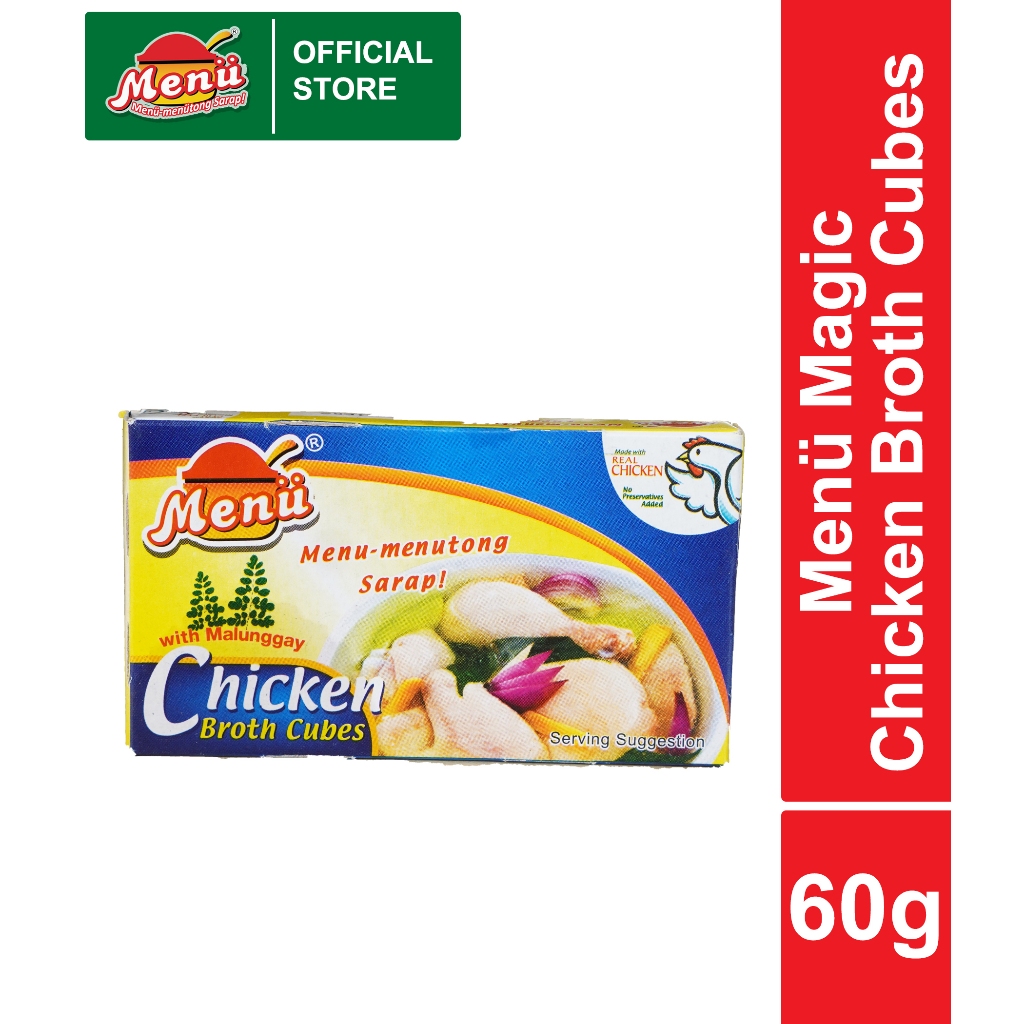 Menu Chicken Broth Cubes with Malunggay 60g (10g x 6pcs) | Shopee ...