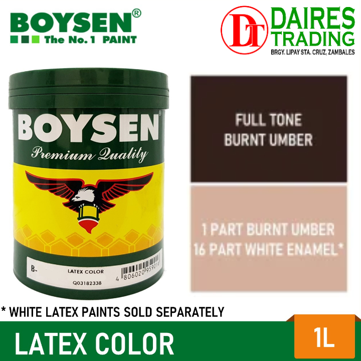 Boysen Latex Color Burnt Umber 1 liter | Shopee Philippines