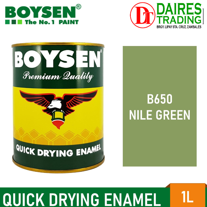 Boysen Quick Dry Enamel Nile Green 1 liter | Shopee Philippines