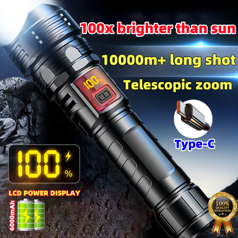 High Beam Flashlight Rechargeabl Waterproof 5000m Led Flashlight ...