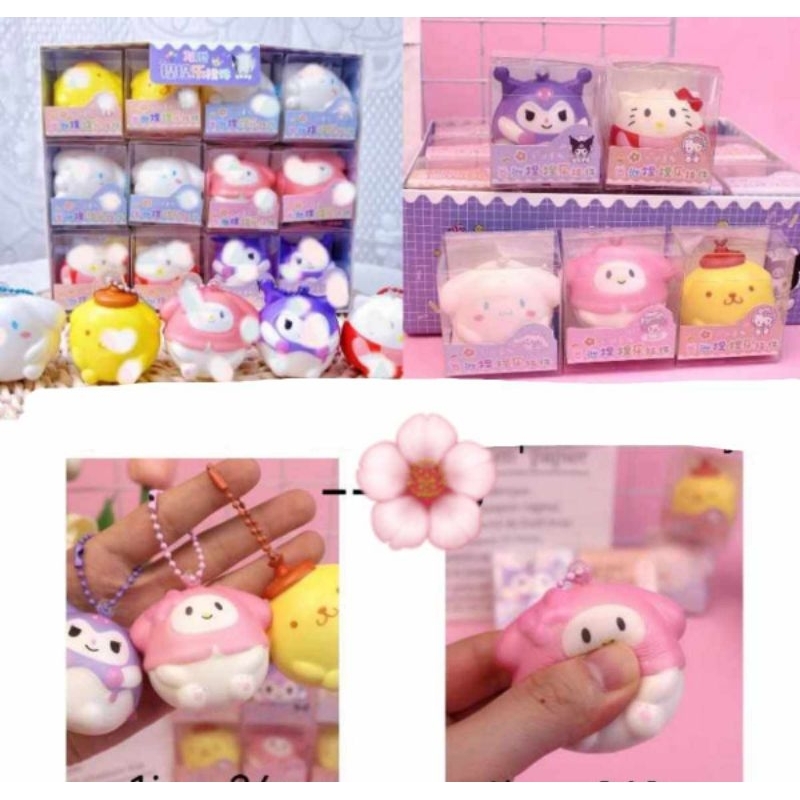 Sanrio mini key chain squishy / decompress#QL-7119 | Shopee Philippines