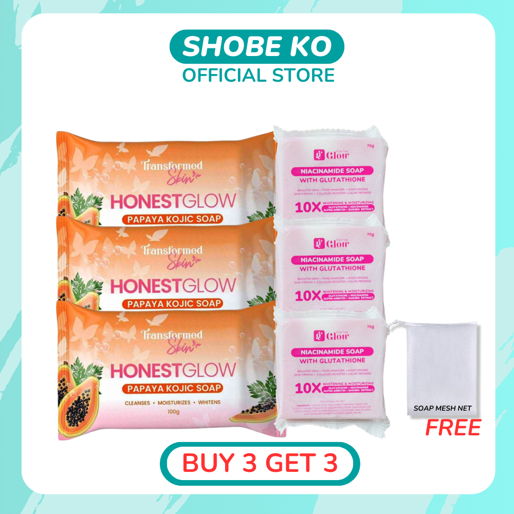 SHOBE KO Buy 3 Honest Glow Kojic Get 3 For the Glow Niacinamide Soap ...