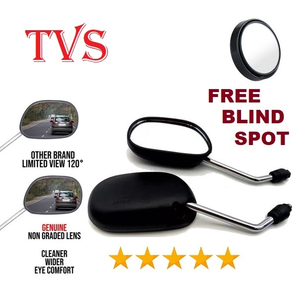TVS NTorq 125 Disc Motorcycle Genuine Side Mirror Chrome Stem Only Made in Malaysia With Free