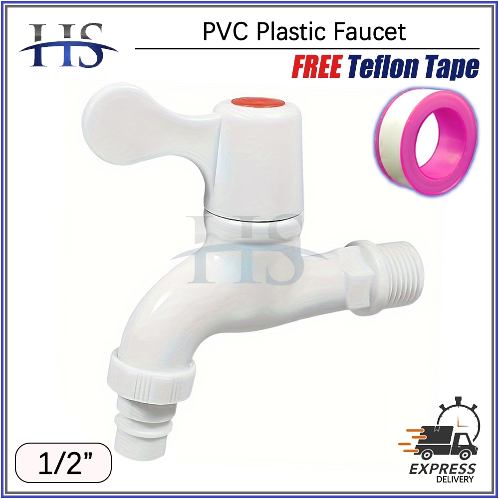 (PER PC)Plastic PVC Spigot Faucet With Hose Connector Gripo With Teflon ...