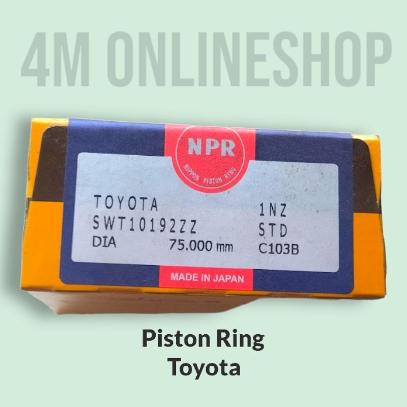 4M PISON RING SET fit TOYOTA 1NZ ENGINE (75mm Bore ) | Shopee Philippines