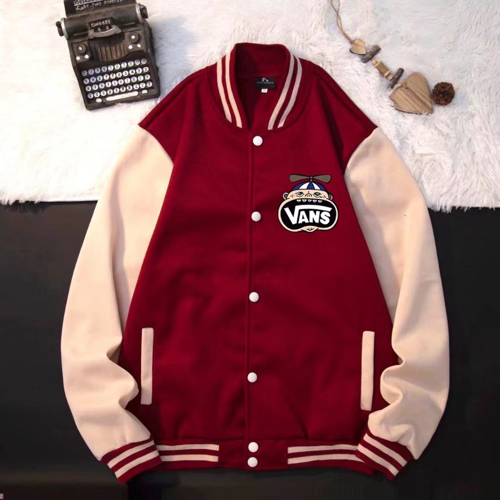 Varsity jacket casual top student handsome ins trend loose jacket ...