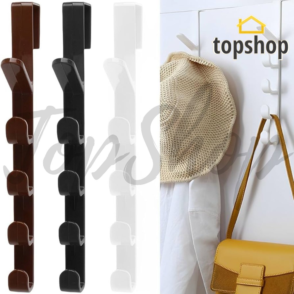 1pc Multifunctional Fivesection Hook Portable Coat Hook Behind