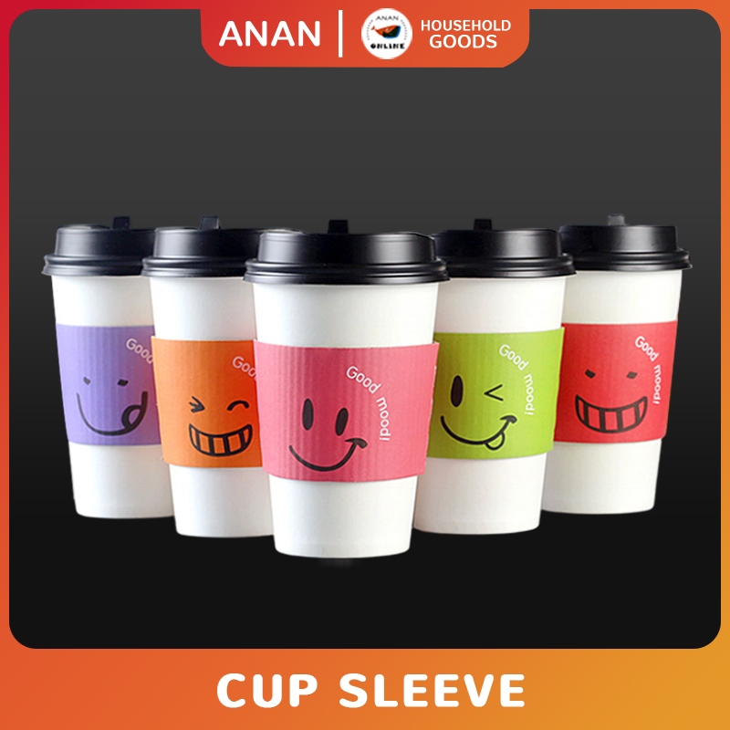 25PCS Paper Cups Sleeve For Paper Cups/ Coffee Cups/ Milk Tea Cups Cups ...