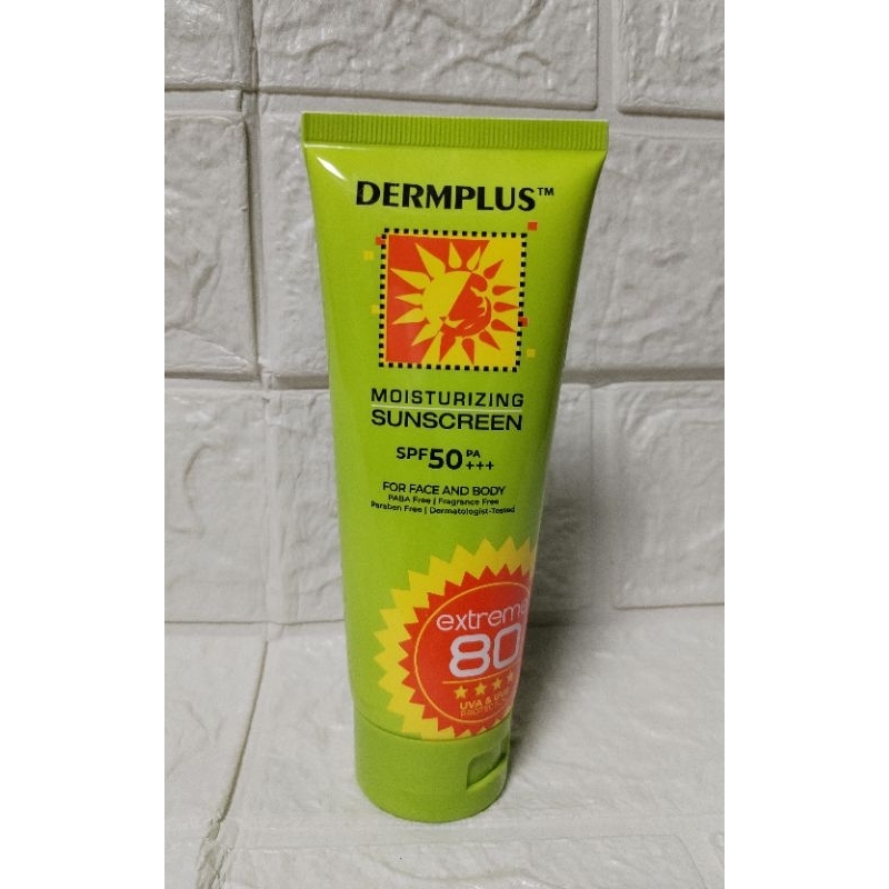 DERMPLUS moisturizing sunscreen SPF50 EXTREME 80 (100ml) | Shopee ...