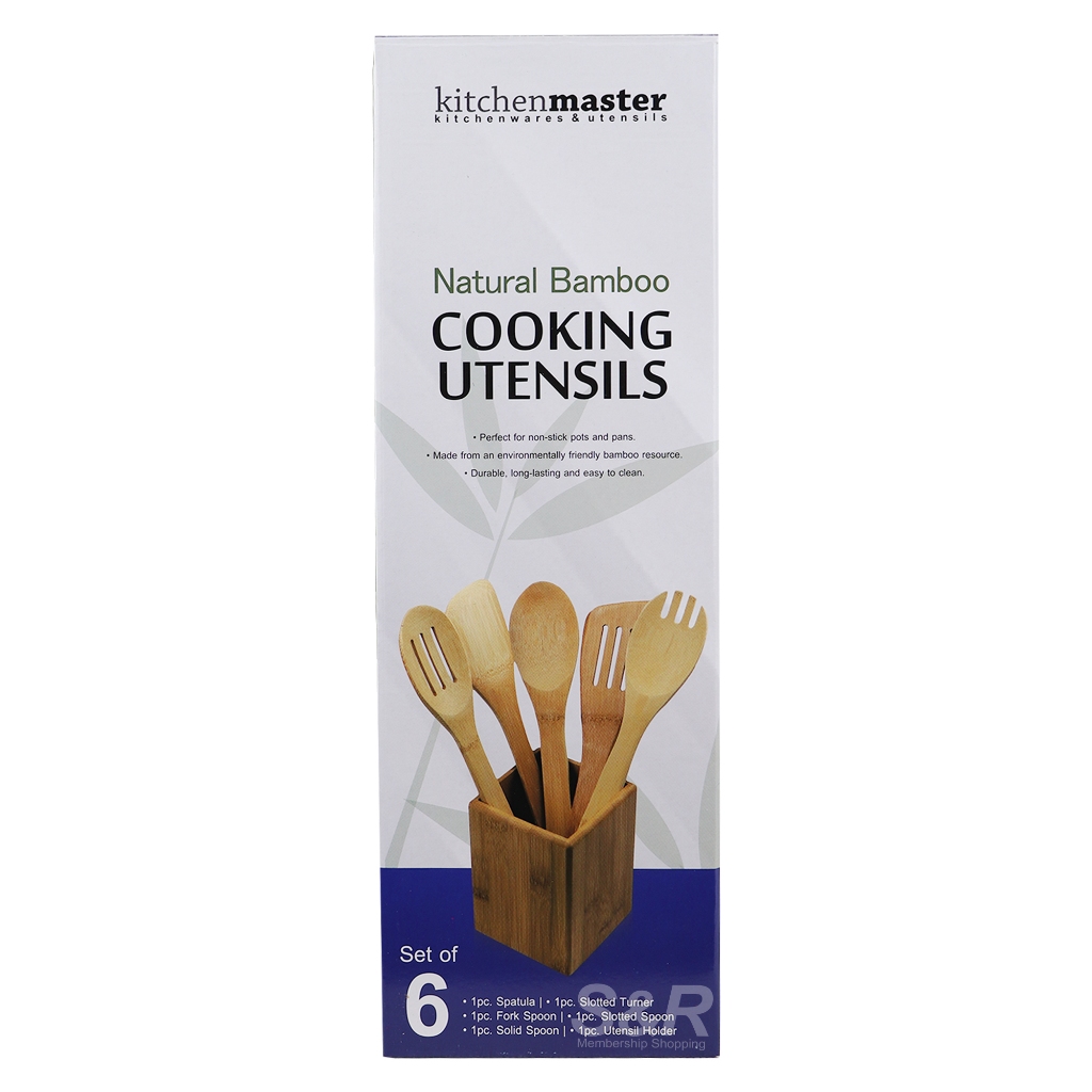 Kitchen Master Natural Bamboo Cooking Utensils 6pc set | Shopee Philippines