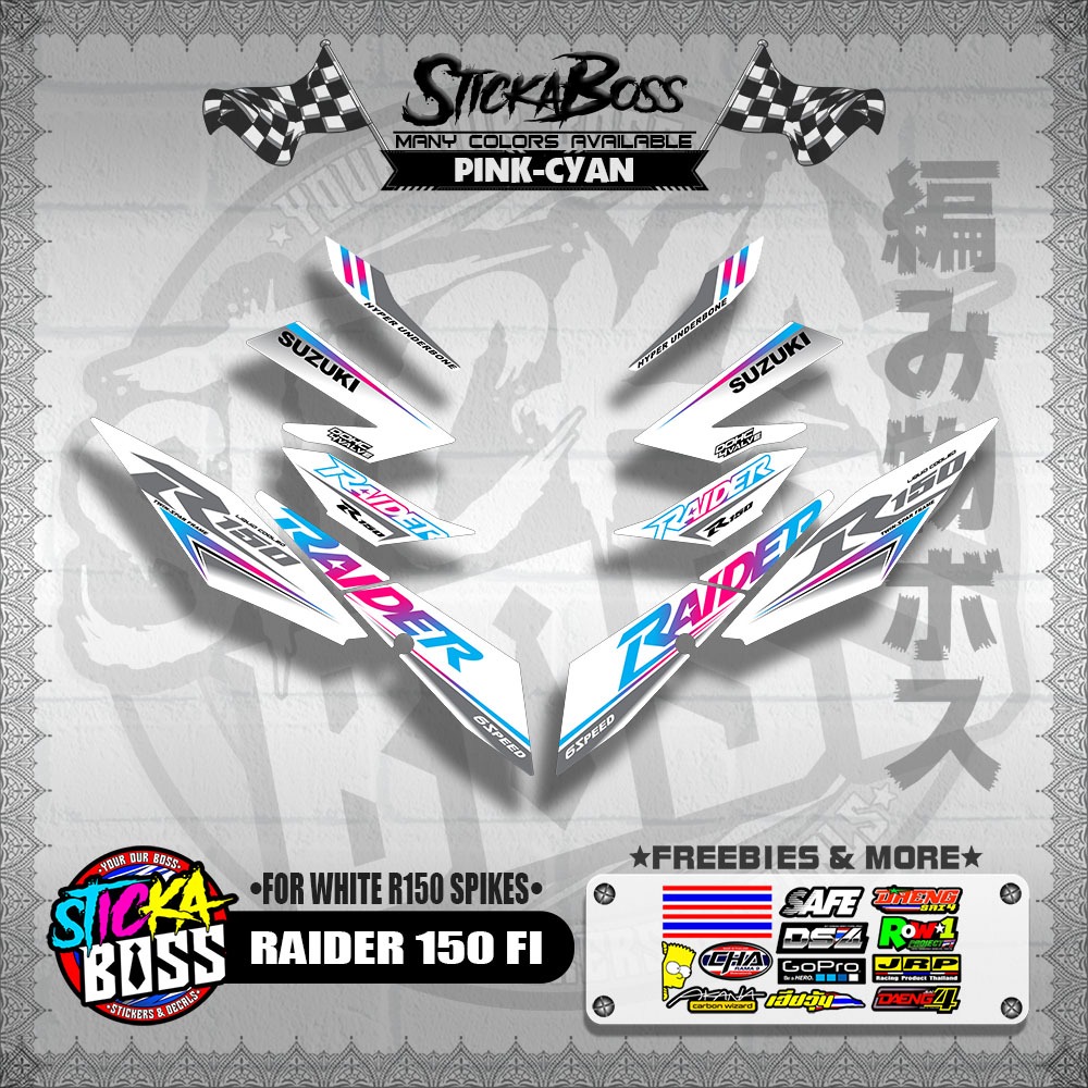 STICKER DECALS for RAIDER 150 FI (RFIFOWHR1SP) By STICKABOSS (SOFIE ...