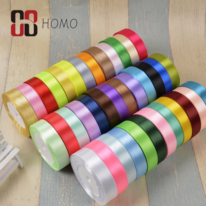 22m/2.5Cm Satin Ribbon Double -Sided Ribbon Gift Packing Ribbon Fashion ...