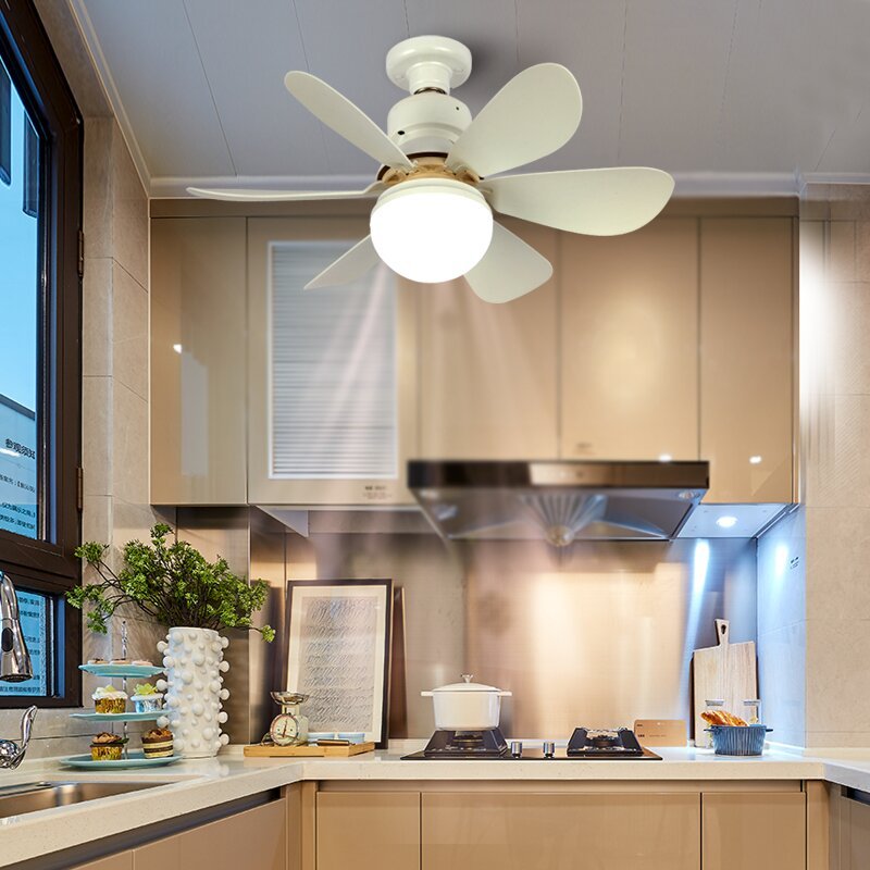 chandelier modern design Concealed ceiling fan with lamp, bedroom ...