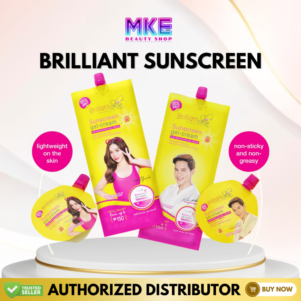 BRILLIANT SUNSCREEN GEL-CREAM [13G & 50G] | Shopee Philippines