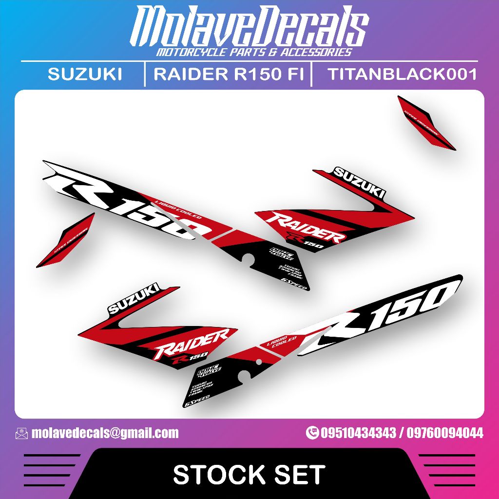 Suzuki Raider R150 FI Titan Black Decals | Shopee Philippines