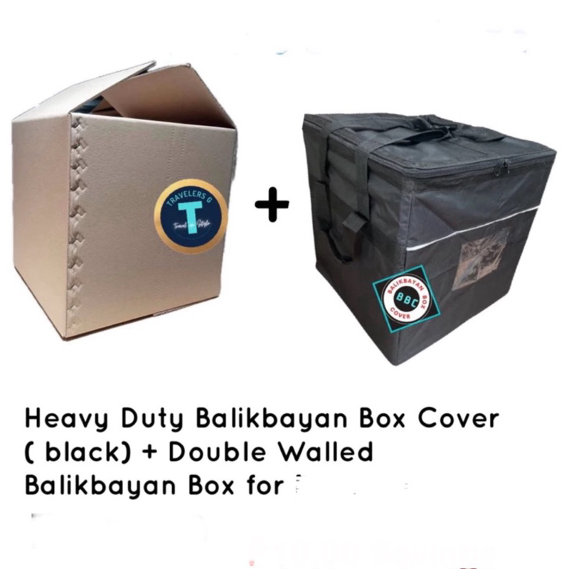 Heavy Duty Black Balikbayan Box Cover Plus Double Walled Balikbayan Box ...