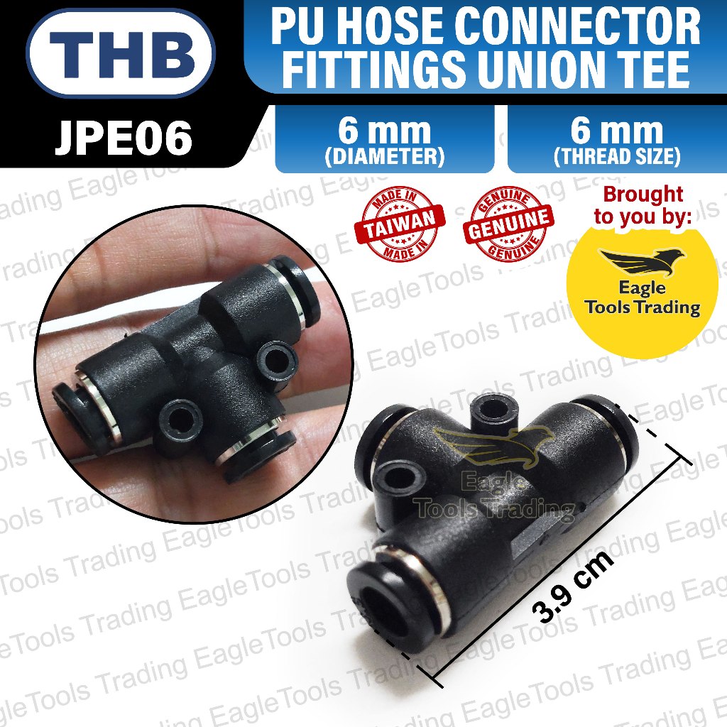 THB Polyurethane Hose Connector Fittings | UNION TEE | Shopee Philippines