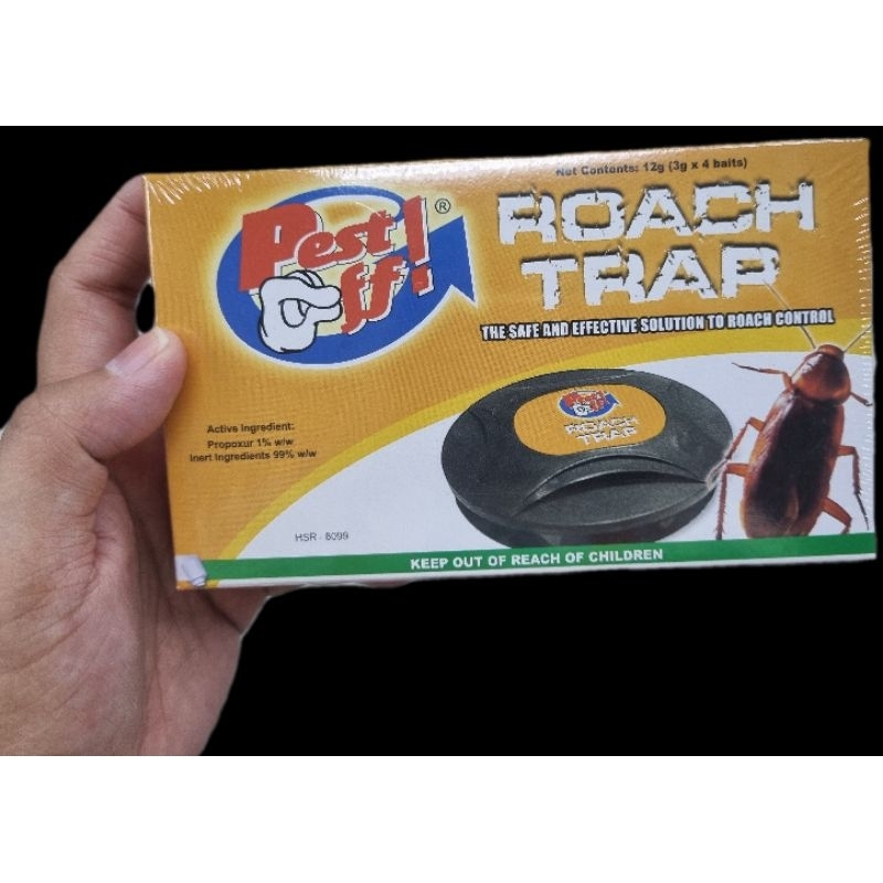 PestOff! Roach Trap / Bait (Propoxur 1% w/w) Roach Control 4 baits per ...