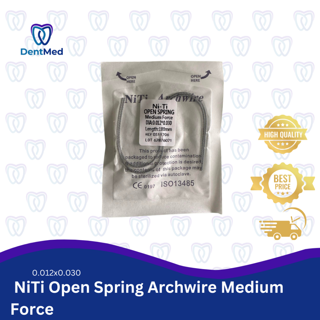NiTi Open Coil Spring Dental Archwire Medium Force 0.012x0.030 2pc/pack ...