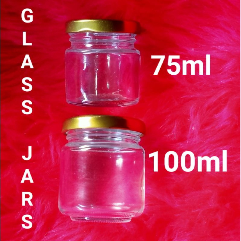 (6's) 75ml/ 100ml Round Glass Jar | Shopee Philippines