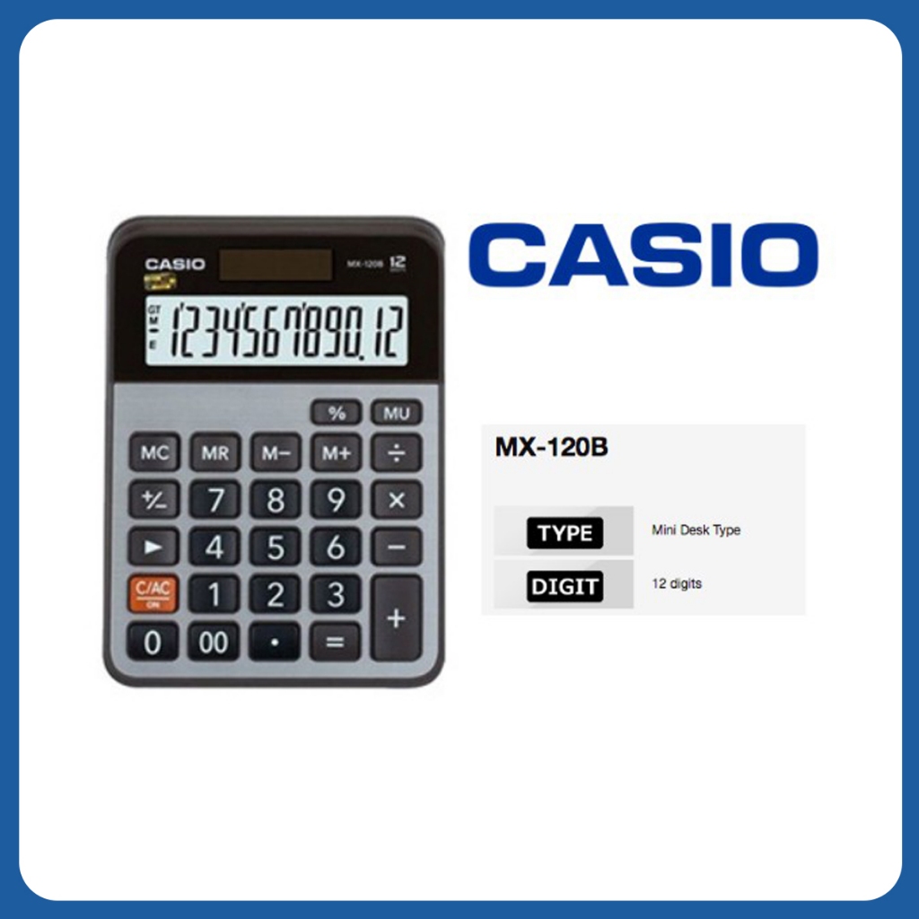 Casio MX120B Value Series SHOP & FIELD Calculators calculator