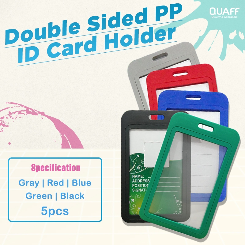 Quaff Double Sided ID Holder ID Protector Single Slot ATM ID Size 5pcs ...