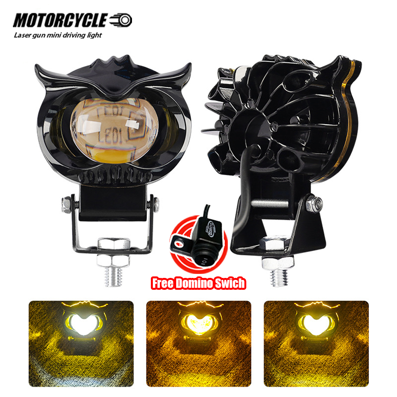 Motorcycle Mini Driving Light White+Yellow Universal High quality led ...