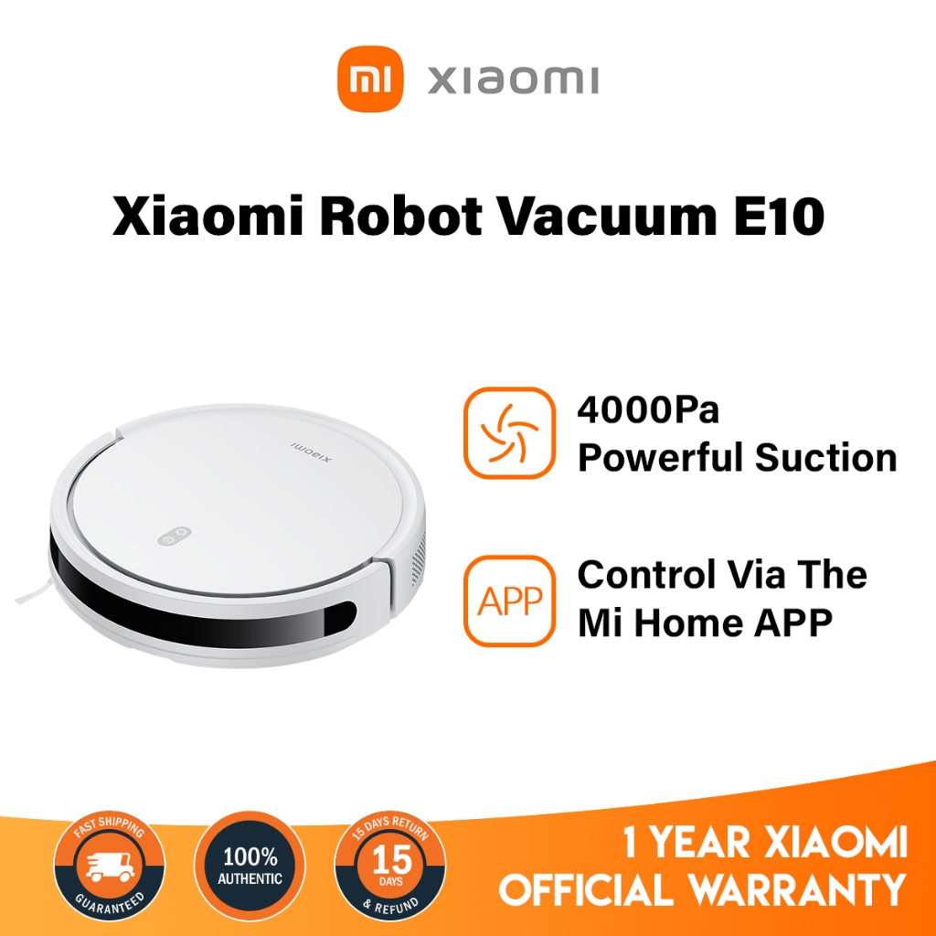Xiaomi Robot Vacuum E10 4000 Pa Powerful Suction Multiple Sensors Voice