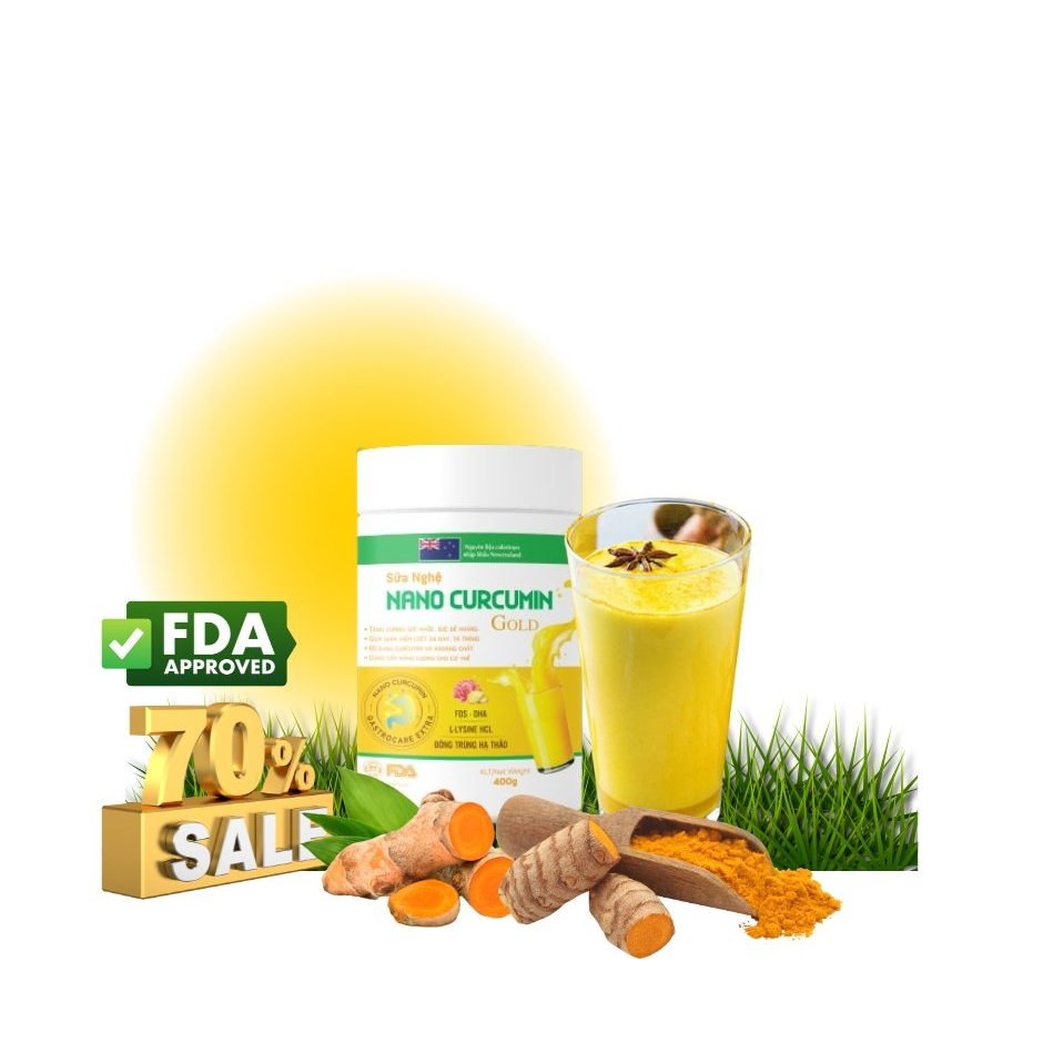 [New version] Nano Curcumin Milk Gold 400g -Gastroesophageal Reflux ...