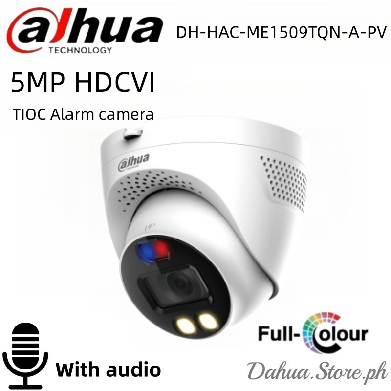 Dahua 5MP Smart Dual Light Active Deterrence HDCVI Eyeball Camera TIOC  Alarm camera full color IP67