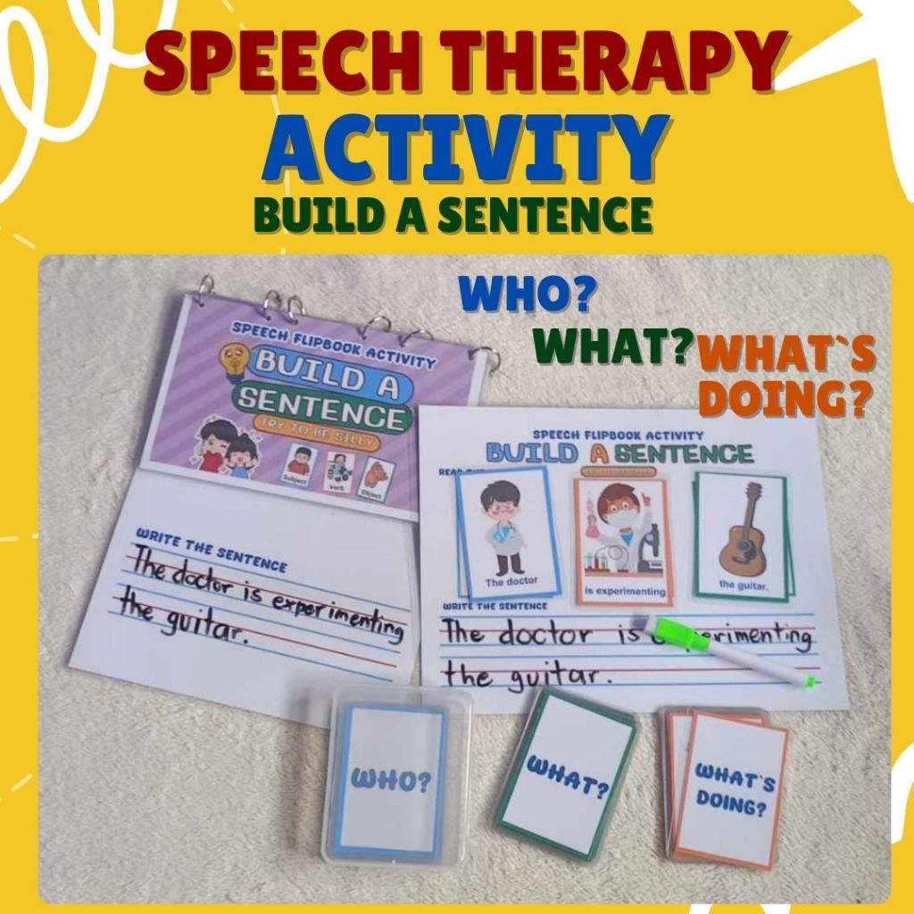 Build a sentence, Sentence Building Activity Speech Therapy ...