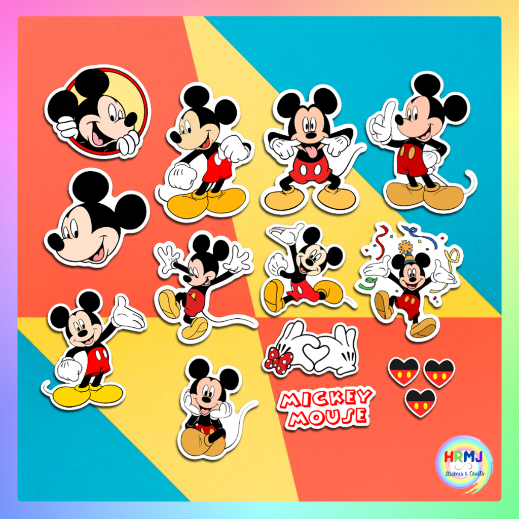 12 PCS Mickey Mouse Sticker Set | Die Cut | #8005 | Shopee Philippines