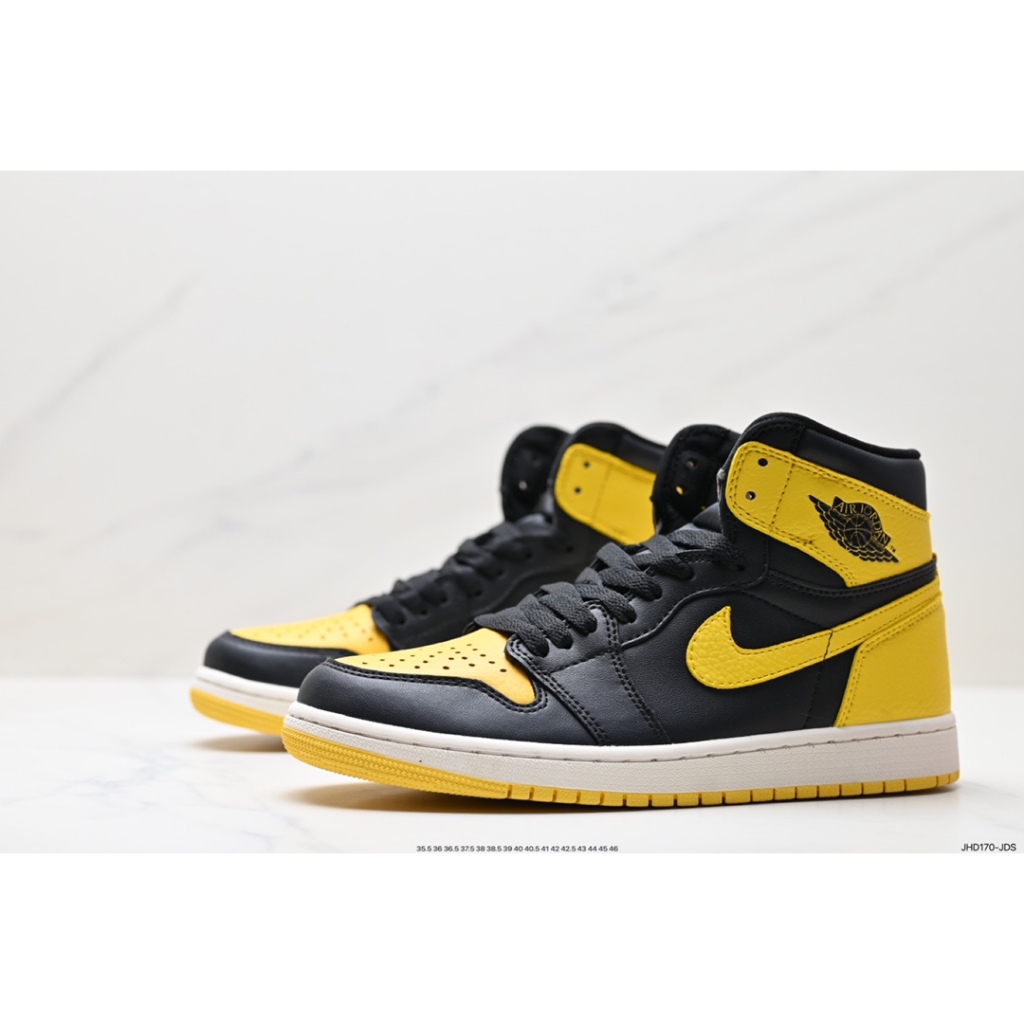 Nike Air Jordan 1 Retro High OG Casual Sneakers Basketball Shoes Yellow ...