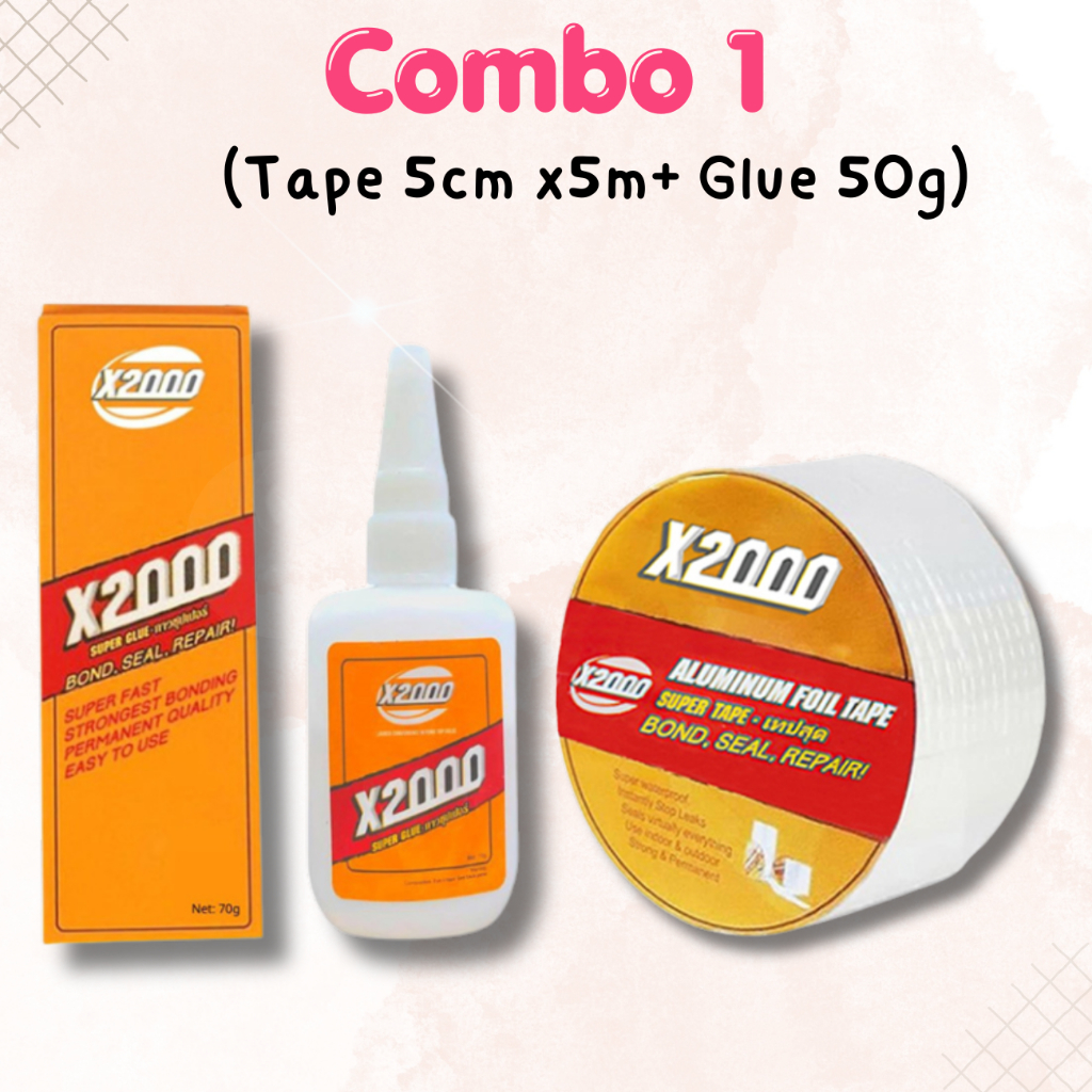 Authentic Super Tape X2000 Self Adhesive Waterproof Tape Aluminum Foil