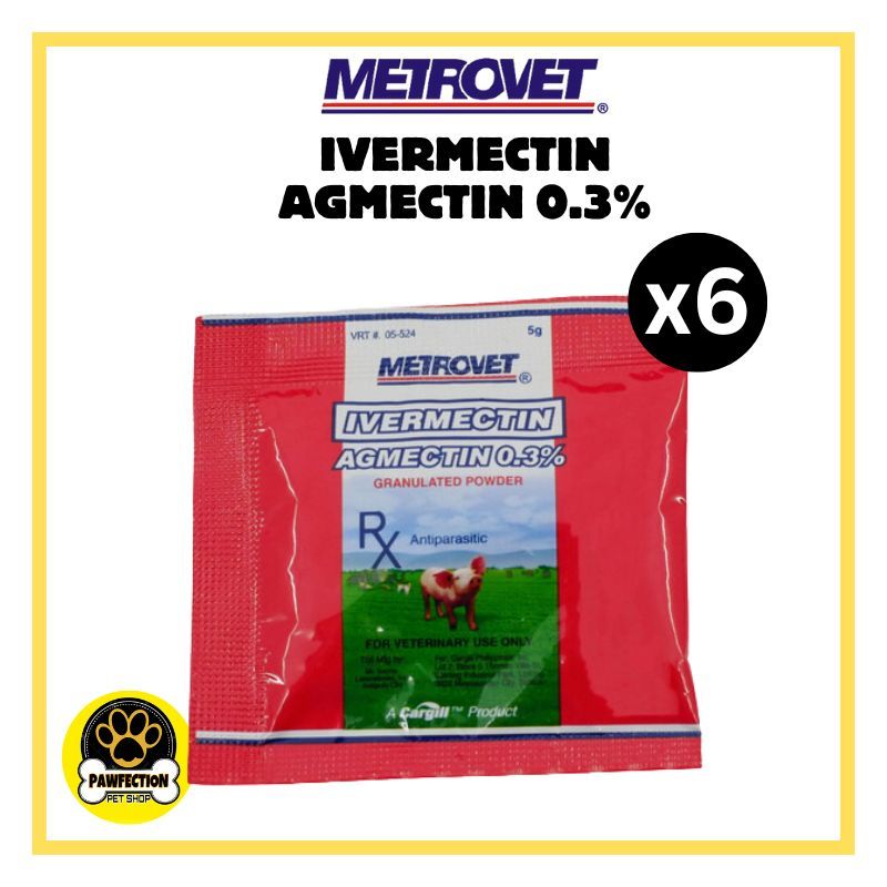 METROVET-GRANULATED POWDER (Set of 6 sachets) Anti- parasitic ...