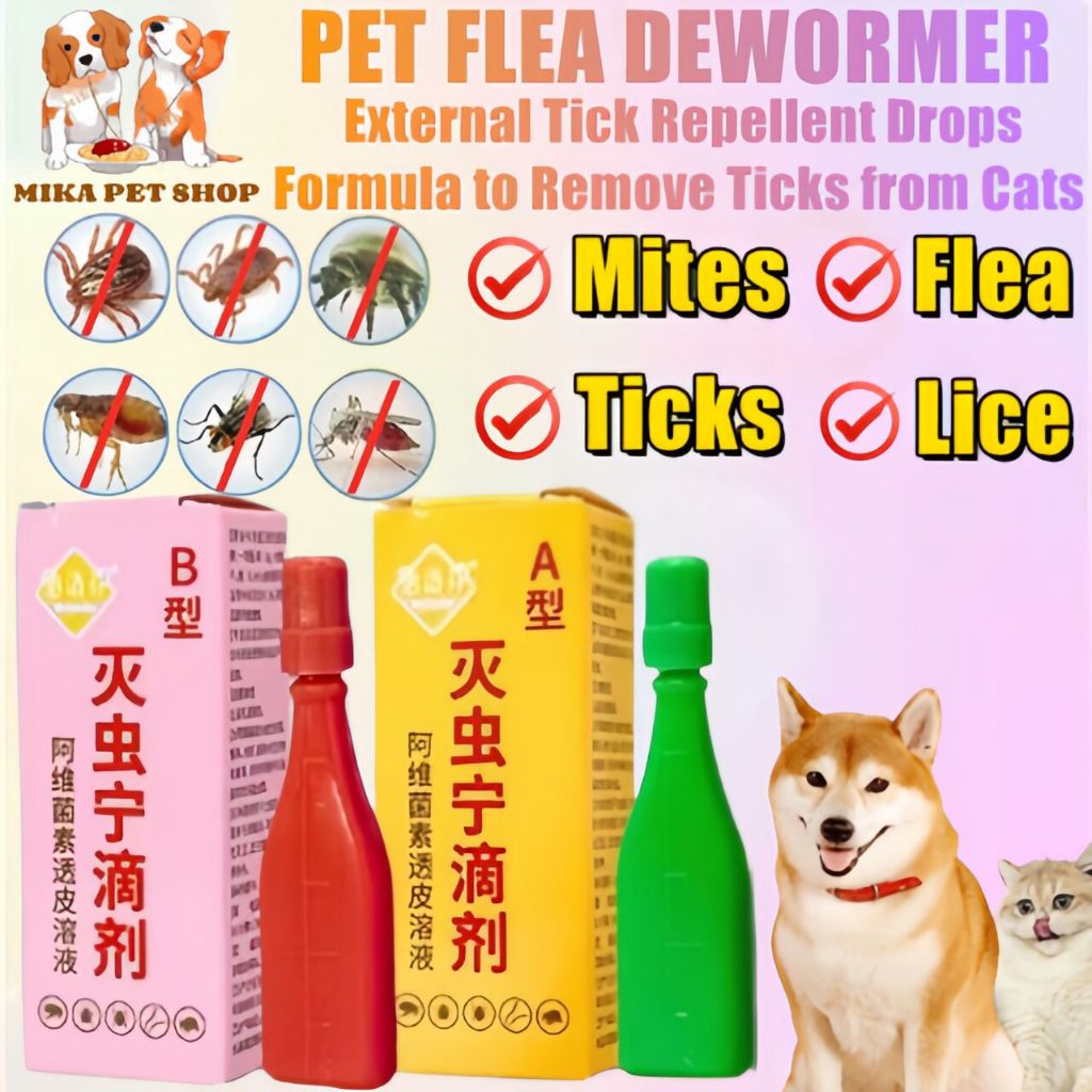 Tick And Flea Killer Cats Dogs Dewormer Pet Insecticide Skin care Flea