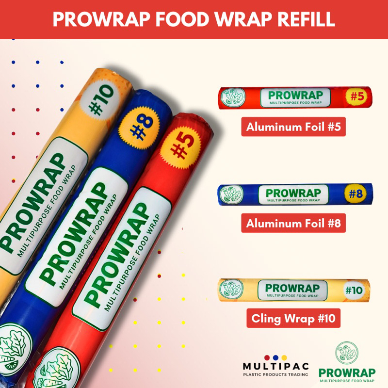 ProWrap Food Wrap Refill (Aluminum Foil & Cling Wrap) | Shopee Philippines