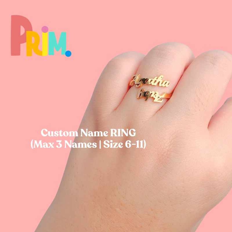 Custom Made Ring in Stainless Steel (Max 3 Names) | Shopee Philippines