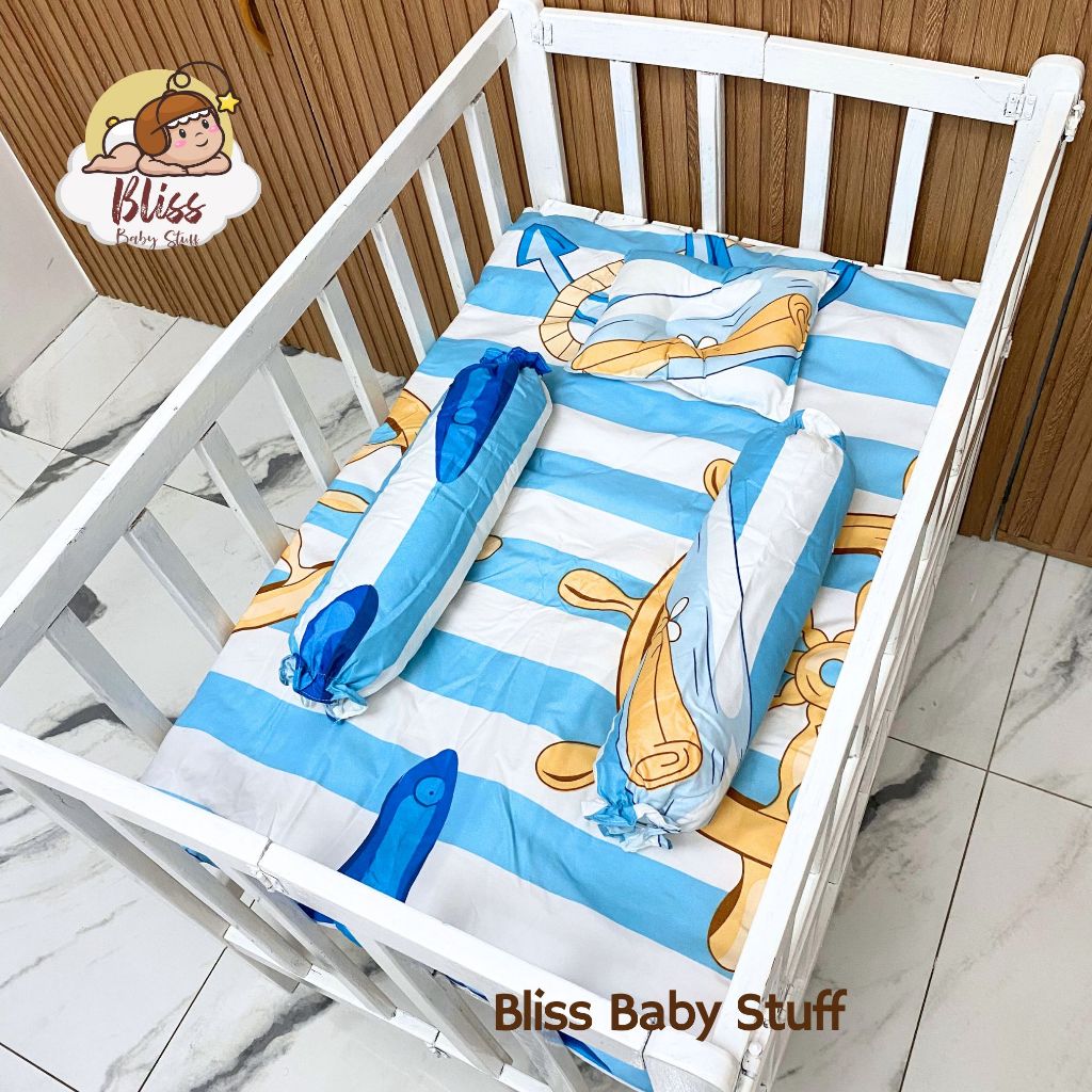 5in1 Regular Crib Set Bolster Pillow Mattress for Newborn Baby