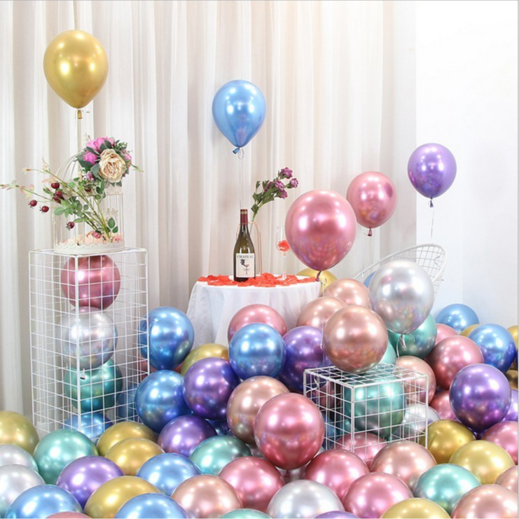 10PCS 10inch Chrome Metallic Latex Balloons Birthday party Needs ...