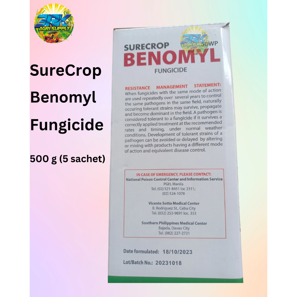 Benomyl 50wp fungicide by surecrop 1 box 500grams | Shopee Philippines