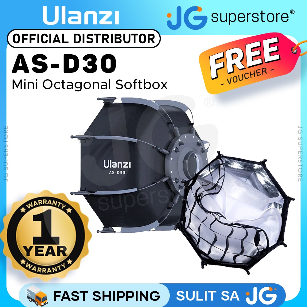 Ulanzi AS-D30 30cm Octagonal Softbox with Mini Bowens Mount Grid ...