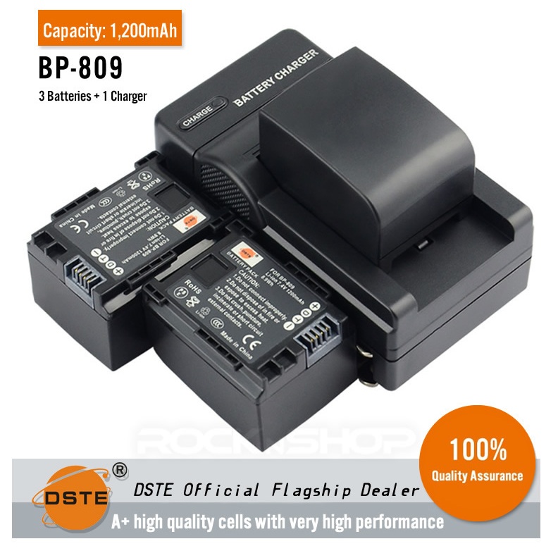 DSTE BP-809 Replacement Battery or Charger DC26 for Canon HF10 HF100