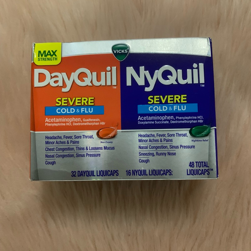 Vicks Dayquil And Nyquil Severe Liquicaps Cough Cold And Flu Relief 48 Ct Shopee Philippines